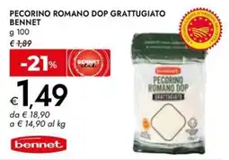 Bennet Pecorino Romano DOP Grattugiato Bennet offerta