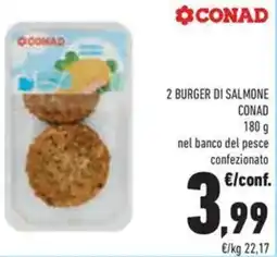 Conad 2 Burger di salmone conad offerta