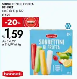 Bennet Sorbettini di frutta Bennet offerta