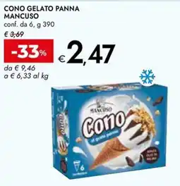 Bennet Cono Gelato Panna Mancuso offerta