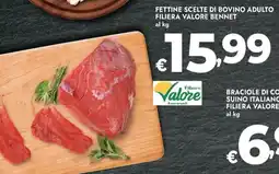 Bennet Fettine scelte di bovino adulto filiera Valore Bennet offerta