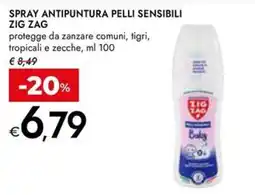 Bennet Spray antipuntura pelli sensibili Zig Zag offerta