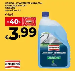 Bennet Liquido lavavetri per auto con antimoscerini DP1 Arexons offerta