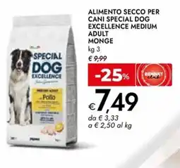 Bennet Alimento secco per cani special dog excellence medium adult monge offerta