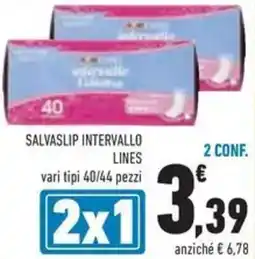 Conad Salvaslip intervallo lines offerta