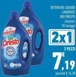 Conad Detersivo liquido lavatrice bio presto offerta