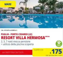 Galassia Resort villa hermosa offerta