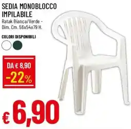 Galassia Sedia monoblocco impilabile offerta