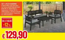 Galassia Set 4 pezzi giardino offerta