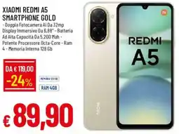 Galassia Xiaomi redmi A5 smartphone gold offerta