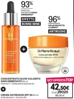 Stanhome Dr.pierre ricaud concentrato glow colorito sano immediato, crema antirughe spf 30 offerta