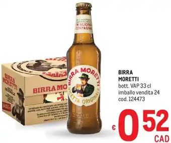Metro Birra moretti offerta