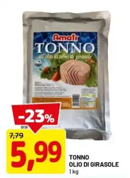 DPiù Amati τοννο olio di girasole offerta