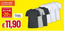 Galassia Image underwear 3 t-shirt uomo offerta
