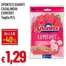 Galassia Spontex guanti casalinghi comfort offerta