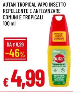 Galassia Autan tropical vapo insetto repellente e antizanzare comuni e tropicali offerta