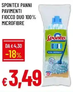 Galassia Spontex panni pavimenti fiocco duo 100% microfibre offerta
