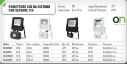 Gbc Proiettore led da esterno con sensore pir offerta