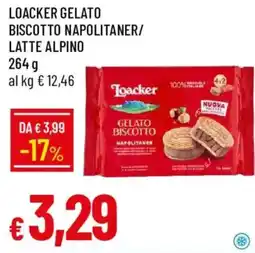 Galassia Loacker gelato biscotto napolitaner/ latte alpino offerta