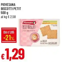 Galassia Piovesana biscotti petit offerta