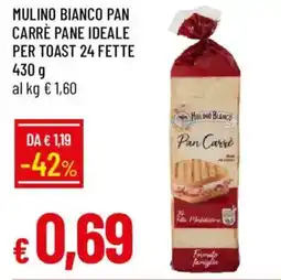 Galassia Mulino bianco pan carrè pane ideale per toast 24 fette offerta
