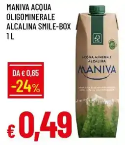 Galassia Maniva acqua oligominerale alcalina smile-box offerta