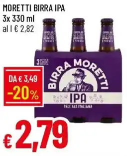 Galassia Moretti birra ipa offerta