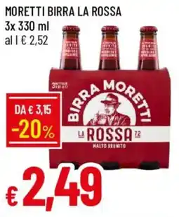 Galassia Moretti birra la rossa offerta