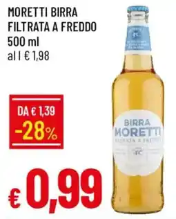 Galassia Moretti birra filtrata a freddo offerta