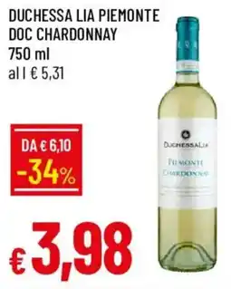 Galassia Duchessa lia piemonte doc chardonnay offerta