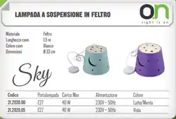 Gbc Lampada a sospensione in feltro offerta