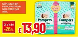Galassia Pampers baby-dry pannolini/mutandini pacco doppio offerta