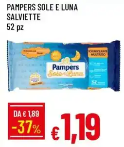 Galassia Pampers sole e luna salviette offerta