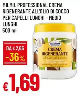 Galassia Milmil professional crema rigenerante all'olio di cocco per capelli lunghi offerta