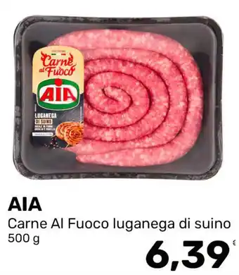 Aia carne al fuoco luganega di suino