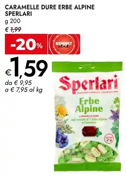 Bennet Caramelle Dure Erbe Alpine Sperlari offerta