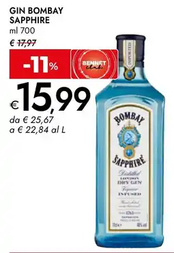 Bennet GIN BOMBAY SAPPHIRE offerta
