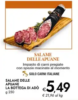 Bennet Salame delle Apuane offerta