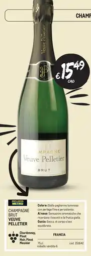 Metro Champagne brut veuve pelletier offerta