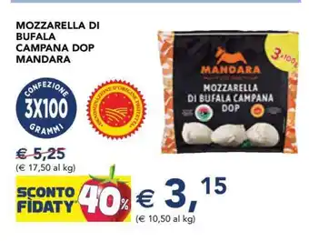 Esselunga Mozzarella di Bufala Campana DOP Mandara offerta