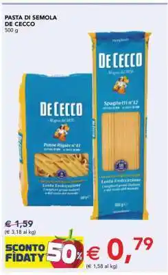 Esselunga Pasta di Semola De Cecco offerta