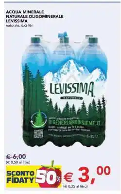 ACQUA MINERALE NATURALE OLIGOMINERALE LEVISSIMA