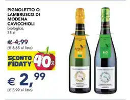 Esselunga Pignoletto o Lambrusco di Modena Cavicchioli offerta