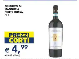 Esselunga Primitivo di Manduria Notte Rossa offerta