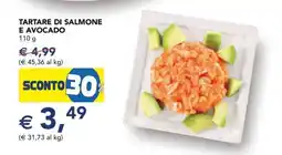 Esselunga Tartare di salmone e avocado offerta