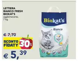 Esselunga LETTIERA BIANCO FRESH BIOKAT'S offerta