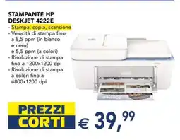 Esselunga STAMPANTE HP DESKJET 4222E offerta