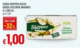 Famila Skipper ZUEGG SUCCO PERA offerta