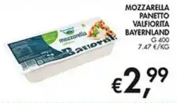 Coal Mozzarella Panetto Val Fiorita Bayernland offerta
