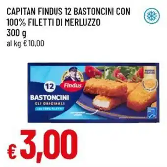 Famila CAPITAN FINDUS 12 BASTONCINI CON 100% FILETTI DI MERLUZZO offerta